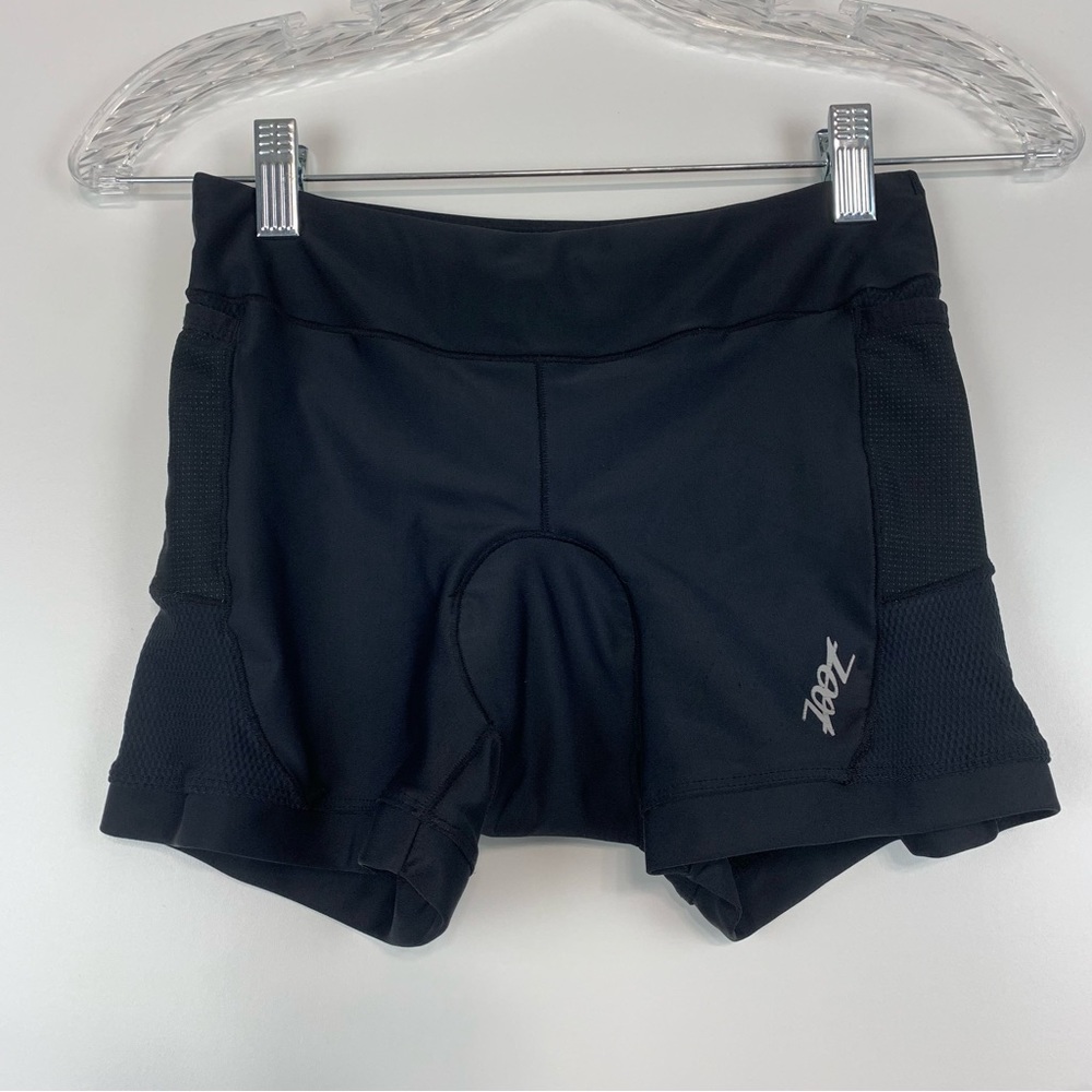 ZOOT Padded Cycling Triathlon Shorts Black Pockets Spandex Size Medium